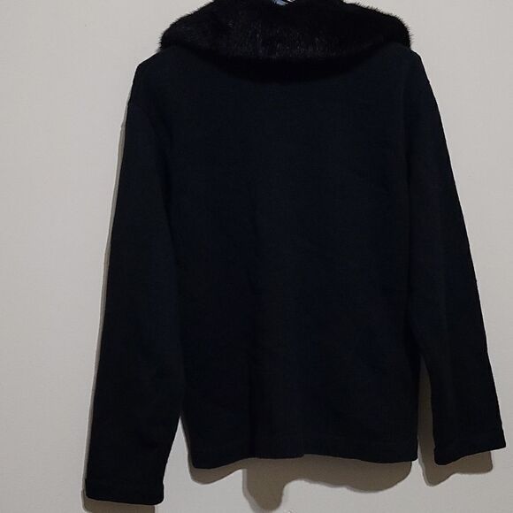 Victoria Harbour Black Vintage 90S Knit Cardigan Sweater Sz Large - Picture 2 of 10